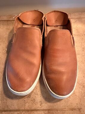 OluKai Women's Slip-On Leather Flats - Brown